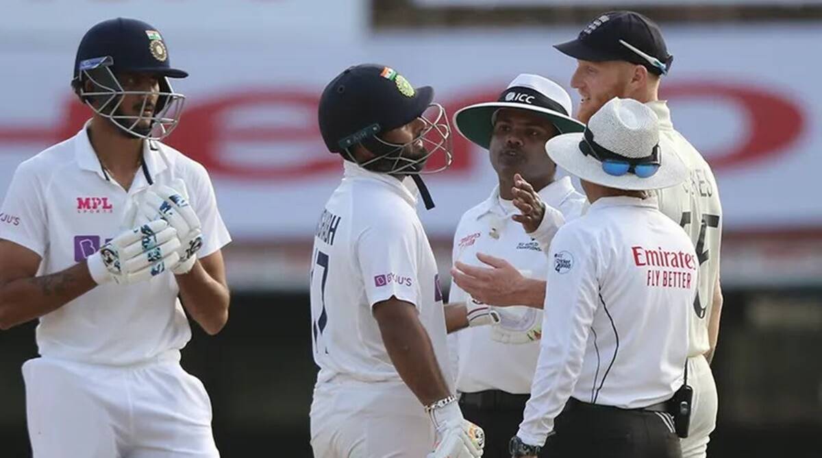 India-vs-England-Referees-intervene-after-Rishabh-Pant-and-Ben.jpg India vs England: Referees intervene after Rishabh Pant and Ben Stokes clash on the pitch in Chennai