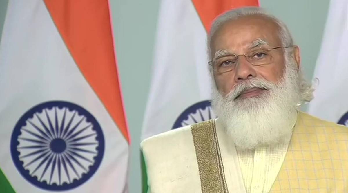 Previous-govts-ignored-deserving-leaders-PM-Modi.jpg PM Modi, beautification of Shravasti, Chittora Lake and Bahraich, Yogi Adityanath. PM Modi UP event, India news, Indian express