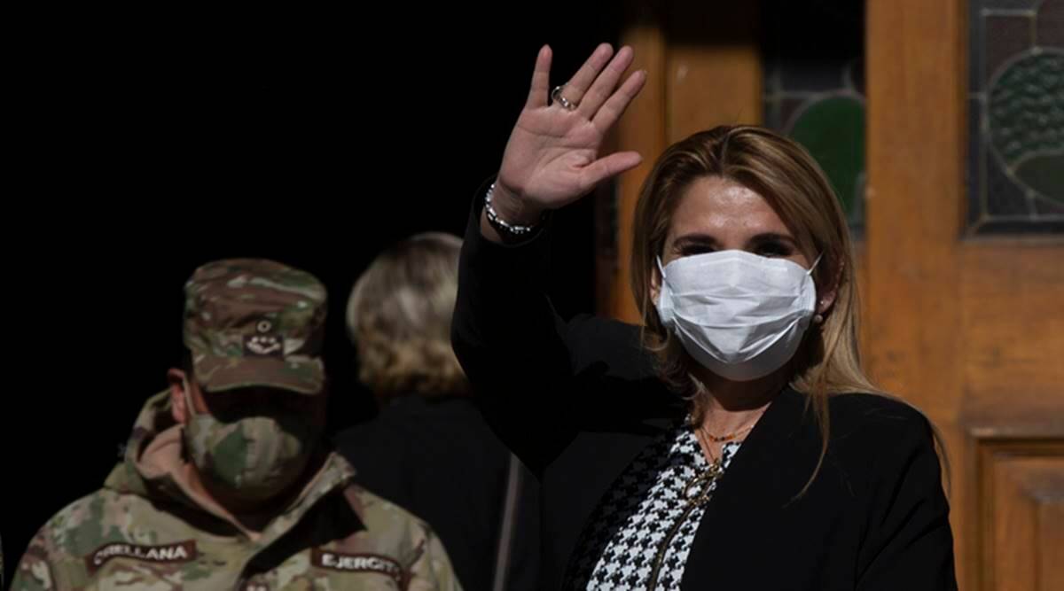 Bolivias-ex-President-Anez-arrested-in-‘coup-probe.jpg Jeanine Áñez, Jeanine Áñez coronavirus, coronavirus news, Bolivia, Bolivia president coronavirus, indian express