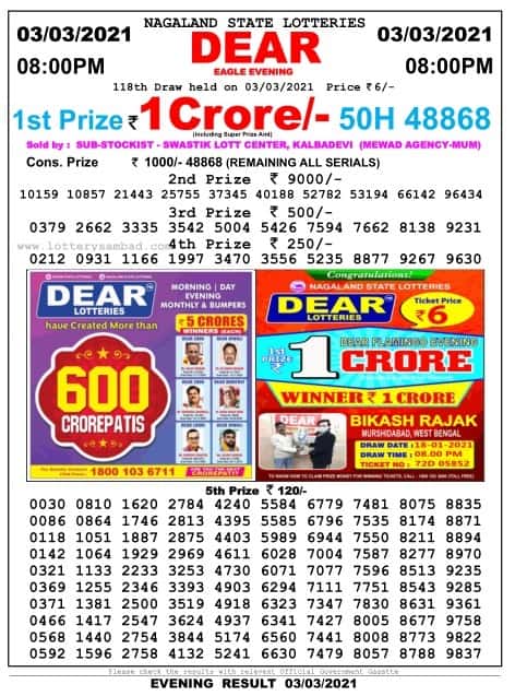 lottery sambad result