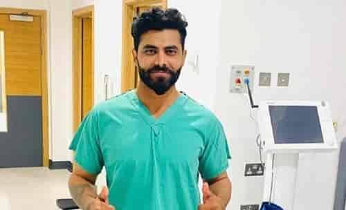 ravindrajadeja-is-in-hospital-with-a-knee-injury Ravindra Jadeja is in hospital with a knee injury