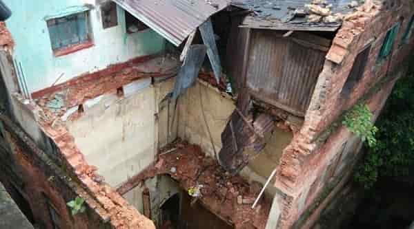 A-four-story-building-collapsed-in-Barabazar-Kolkata building collapsed in Barabazar