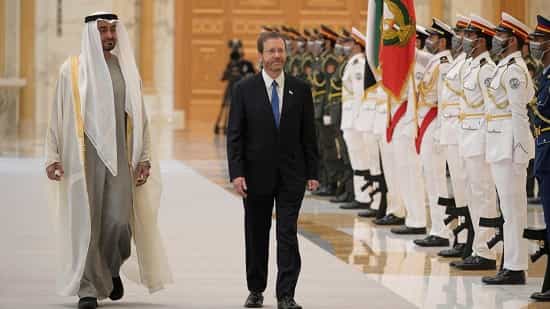 uae-blocks-missile-strikes-while-the-israeli-president-arrives UAE blocks missile strikes while the Israeli president arrives