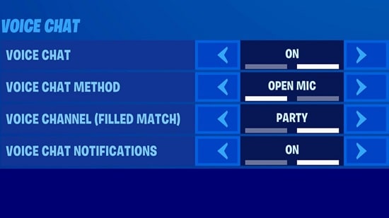 Fortnite voice chat not working in game