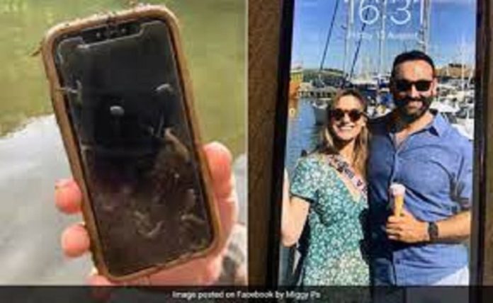10 months after dropping iPhone in river he discovers it operating