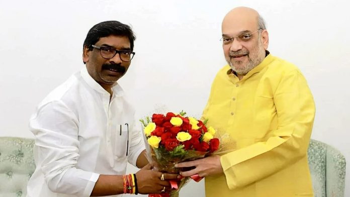 jharkhand-chief-minister-meets-amit-shah-before-presidential-election Jharkhand Chief Minister Meets Amit Shah Before Presidential Election