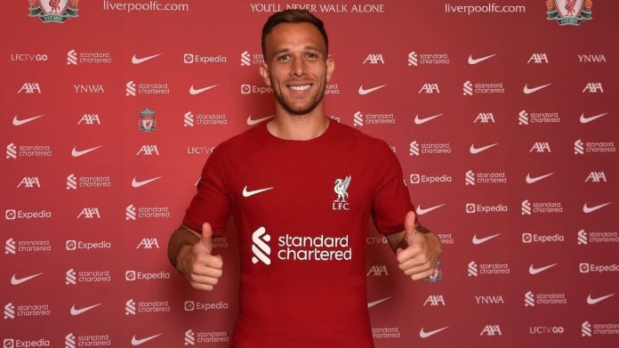 Liverpool sign midfielder Arthur Melo on a season-long loan from Juventus