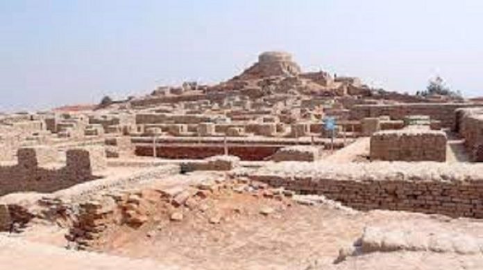 Rains destroy an archaeological site in flood-stricken Pakistan